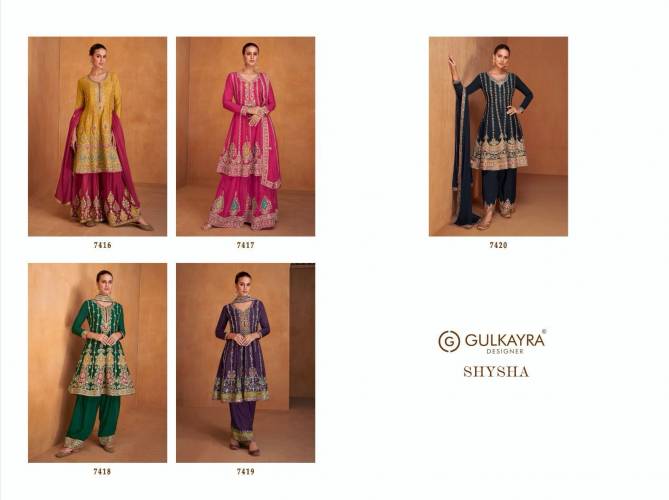 Shysha By Gulkayra Chinon Wedding Wear Readymade Suits Wholesale Price In Surat